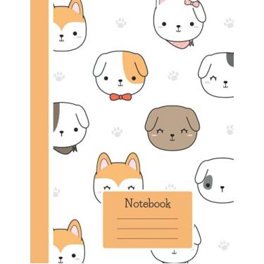 Imagem de Caderno de composição do cão: caderno forrado com cachorro japonês fofo