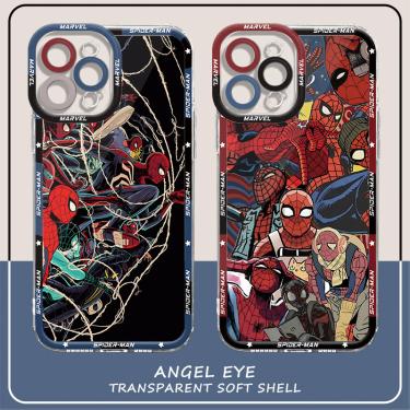 Imagem de Marvel Spiderman Art Phone Case  Capa de Silicone transparente para Apple iPhone 7  6s  13 Pro Max