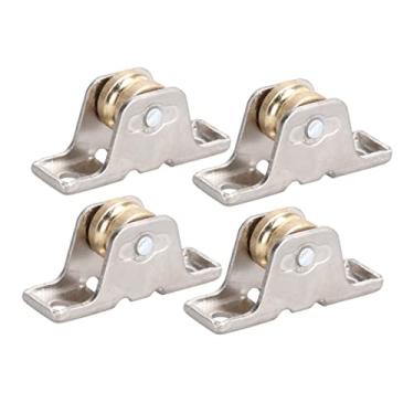 Imagem de HEMOTON 4 Pcs rodas de trilho de cortina trilho de rolo cortinas de janela cortinas de porta deslizante polia da cortina roda de cortina janelas do chão ao teto acompanhar rodízios