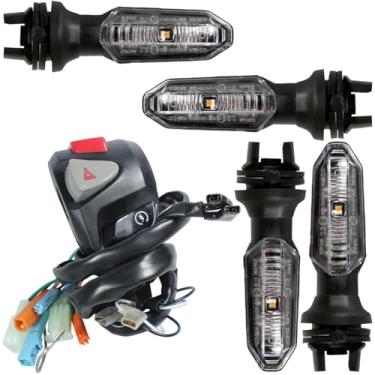 Imagem de Interruptor de partida botão com pisca alerta CG150 CG160 Fan Titan Sport modelo CB500 com piscas led