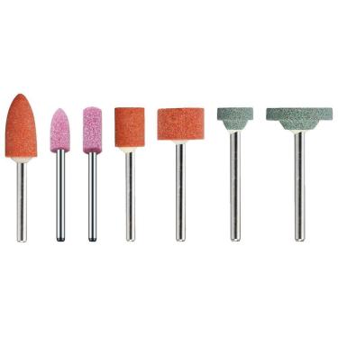 Imagem de Kit 7 Ponta Montada Rebolo Abrasivo Haste 3Mm Micro Retífica