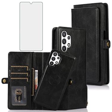 Imagem de Asuwish Capa de telefone para Samsung Galaxy A32 5G 2021 carteira de 6,5 polegadas destacável com protetor de tela e porta-cartão flip celular Gaxaly M32 G5 Galaxies A 32 32A S32 SM-A326U A326U