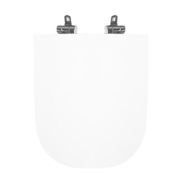 Imagem de Assento Sanitário Poliéster para Louça Quadra/unic/axis deca Slow Close Cromado Branco