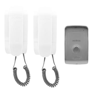 Imagem de Kit Interfone Intelbras Campainha Porteiro Residencial e 1 Extensão Audio