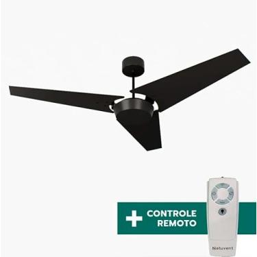 Imagem de Ventilador de Teto Com Controle Remoto Natuvent Callis No Light 3 Pás Madeira Preto (127, Volts)