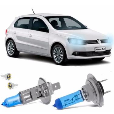 Imagem de Lampada Super Branca Farol Gol Saveiro Voyage G6 H7 H1 - Tech One