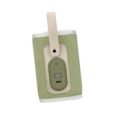 Imagem de Esquirla Bebês Aquecedor de mamadeira Bolsa térmica para mamadeira Economia de espaço Alimentado por USB Mamadeiras de amamentação Retentor de calor para, Verde
