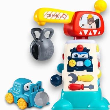 Imagem de Brinquedo Multisensorial para Bebês Guindaste com Pedrinhas Funções Sons e Luzes