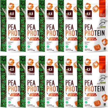 Imagem de Kit 10 Pea Protein Caramelo e Flor de Sal Rakkau 600g Vegano