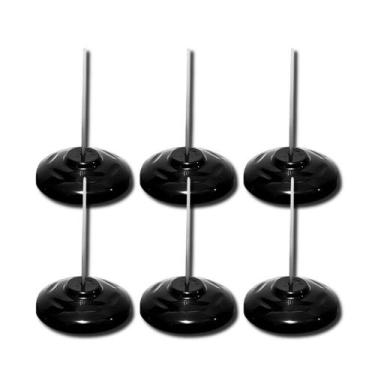 Imagem de Kit 06 Espeto para Papel Comanda Preto Base Plástica - Cavia  Bilhetes