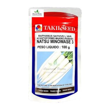 Imagem de Sementes de Rabano Híbrido Natsu Minowase Nº3 Pcte C/ 100 Gramas - TAK