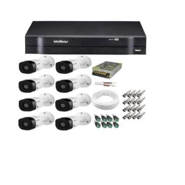 Imagem de Kit Cftv 8 Câmeras Hd Vhc 1120b 20m Ir Dvr 8 Canais Intelbras Monitora