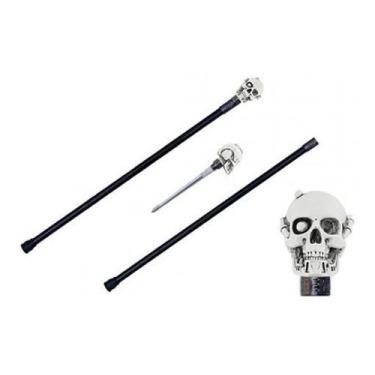 Imagem de Bengala Espada Caveira Punhal Faca Camuflada Skull - Tenda Medieval