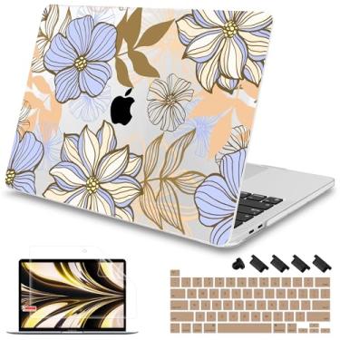 Imagem de Mektron Capa para MacBook Pro 16 polegadas A2141 versão 2019 16 polegadas com tela de retina líquida/Touch ID, capa rígida de plástico com película de teclado, protetor de tela e plugue de poeira,