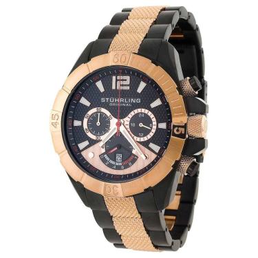 Imagem de Relógio Masculino Westport 235 com 44mm de diâmetro e pulseira em couro. Stuhrling
