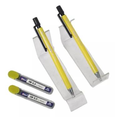 Imagem de  Duas Antigas Lapiseiras Tombow Coatees 0.5mm Amarelas Novas Sem Uso  