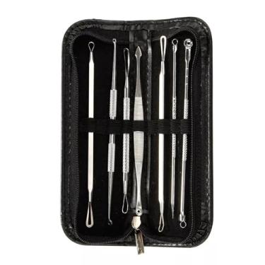 Imagem de Kit de Limpeza Facial, 7 Peças em Aço Inoxidável com Estojo
