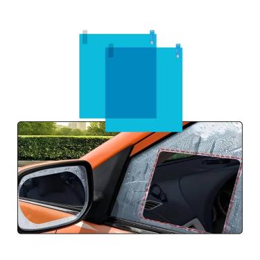 Imagem de Par Película Retrovisor Caminhão Carro Anti Embaçante Chuva