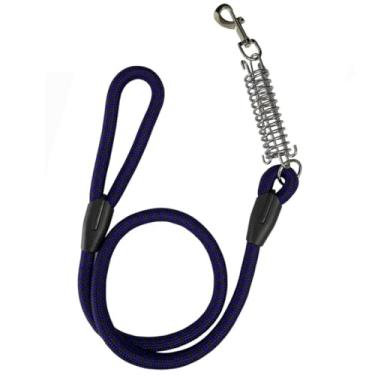 Imagem de Guia De Passeio Corda Reforçada Com Mola Amortecedor Cães Cachorro Grande Médio Porte Resistente - SHACK (Macho) - Cores sortidas