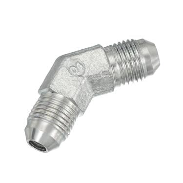 Imagem de PATIKIL Conectores de mamilo redutores hexagonais Adaptador de tubo macho 1/5.1 cm alargador 37° JIC x 1/5.1 cm BSPT macho adaptador de 45°, adaptador de bocal redutor de encaixe de tubulação, encaixe