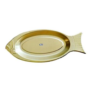 Imagem de Bothyi Prisioneiro de peixe em aço inoxidável Servando de peixe em forma de prato de porção fácil de limpar para restaurantes de restaurante Camping