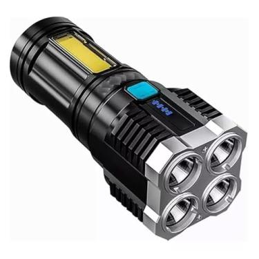 Imagem de Lanterna Tática Militar T9, Super Potente e Recarregável, LED de Longo Alcance, Ideal para Acampamento, Segurança, Trilhas e Uso Profissional Led T9 Recarregável Potente Emergência Usb