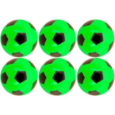 Imagem de 6x Bola De Futebol Vinil Pingo Dente De Leite 22Cm Infantil (Verde)