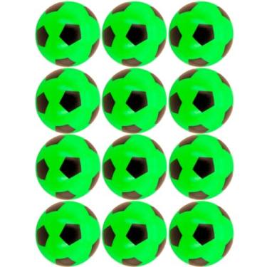 Imagem de 12x Bola De Futebol Vinil Pingo Dente De Leite 22Cm Infantil (Verde)