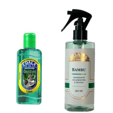 Imagem de Kit Coala Odorizante de Ambientes e Tecidos Bambu 260ml + Limpador Perfumado Concentrado Bambu 120 ml