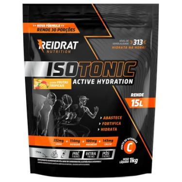 Imagem de Reidrat Isotonic Pacote 1Kg Sabor Frutas Tropicais Suplemento Isotônico Em Pó Repositor Eletrolítico Para Atletas Reposição De Sais Minerais.