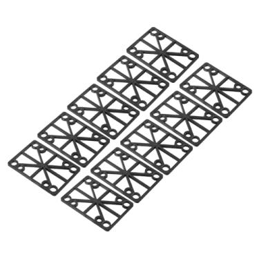 Imagem de PATIKIL Almofadas de elevação de skate de 4 mm (0,16"), pacote com 10 almofadas de elevação de plástico longboard com cunha angular para caminhão de skate, preto