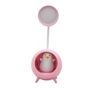 Imagem de Luminaria Mesa Usb Portatil Articulavel Abajur Cor:Rosa - Gxm