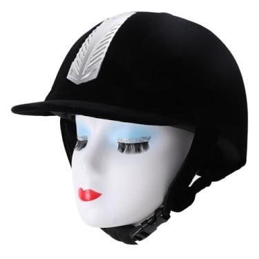 Imagem de Capacete de Passeio a Cavalo, Equipamento de Pilotagem de Segurança de Segurança Ajustável de Baixo Perfil, Equipamento de Cavalgada, Capacete Equestre Em Aço Inoxidável