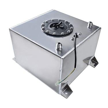 Imagem de WFLNHB Tanque De Combustível 5 Galões, Alumínio Polido, Faixa Corrida, Drift, Com Sensor Nível, Prata