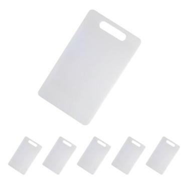 Imagem de 5un Tabua De Corte Carne Churrasco Higiénica Pvc Branca 30cm - Clink