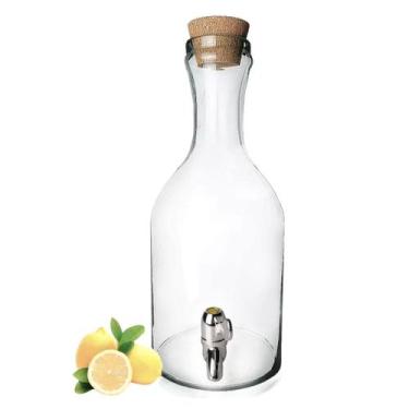 Imagem de Garrafa artesanal vidro 5,4 litros com torneira tampa rolha - lojas it