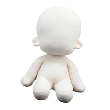 Imagem de TTETTZ Corpo de boneca de pelúcia de 20 cm, faça você mesmo, coleção de bonecas, artesanato, brinquedo de pelúcia humanoide fofo, boneca de vestir para