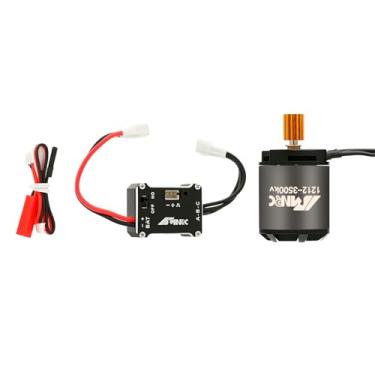 Imagem de NMNRC Motor sem escova 1212 3500kv e kit de caixa de transmissão e ESC sem escova de 25A para FMS 1/24 FCX24 Power Wagon Smasher 1/18 FCX18 K10 K5 LC80 peça de atualização