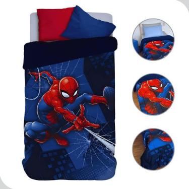 Imagem de Edredom infantil sherpa homem aranha marvel 1,50x2,20m macio e quente 