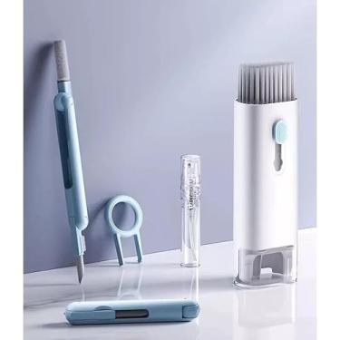Imagem de Kit Limpeza 7 em 1 para Eletrônicos – Limpa Celular, Notebook, Teclado, Fones e TV | Portátil, Completo e Multiuso (BRANCO)