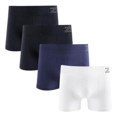Imagem de Kit 4 Cueca Boxer Masculina Microfibra Sem Costura Zee Rucci Premium -