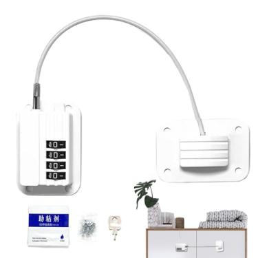 Imagem de Rrlihjgu Fechadura Para Frigorífico, Fechaduras de Segurança Para Congeladores Com Código Para Bebés, Adesivo de Alta Resistência Acessórios de Segurança para Gavetas de Escritório Portas Corrediças