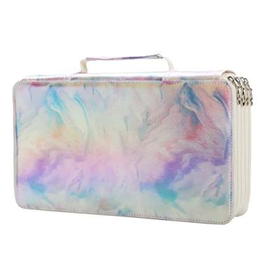 Imagem de Lbxgap Estojo Organizador Portátil Colorido Com Compartimento Para 300 Lápis Padrão De Impressão Canetas Aquarela Ou Marcadores, Artista