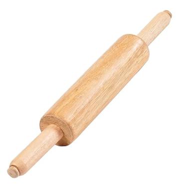 Imagem de Rolo para massa macarrao pizza pao em madeira 43 cm giratorio