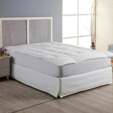 Imagem de Pillow Top Casal 400 Fios Fibra Siliconada Protetor de Colchão 01 Peça