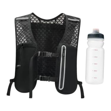 Imagem de simhoa Colete de hidratação Mochila para corrida Mochila para caminhada Bolsa esportiva para corrida, Preto