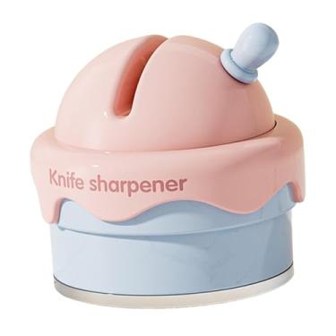 Imagem de Ｂｅｓｇａ Afiador de facas, ferramenta de afiação de cerâmica com ventosa, acessório confortável, afiador profissional de canivetes pequenos, Rosa
