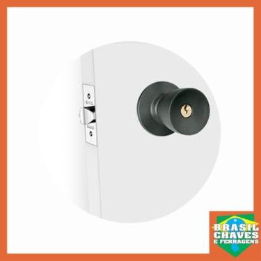 Imagem de Fechadura para Porta de Escritório Cilindrica 0355.07 Preta Soprano