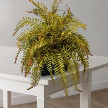 Imagem de 5 Buquês de Samambaia Artificial Outonal Realista para Vasos e Decoraç