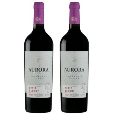 Imagem de Kit 2 Vinho Aurora Varietal Petit Verdot Tinto Seco 750ml - Vinícula A